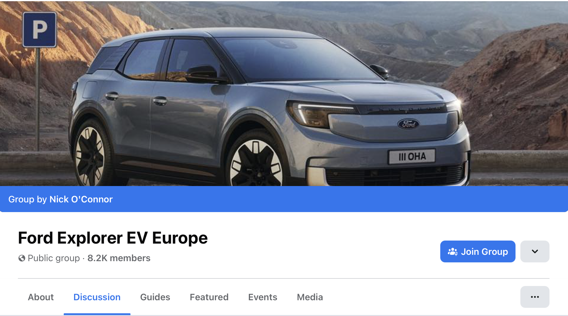 The Facebook page that Nick set up for fellow Explorer owners and enthusiasts